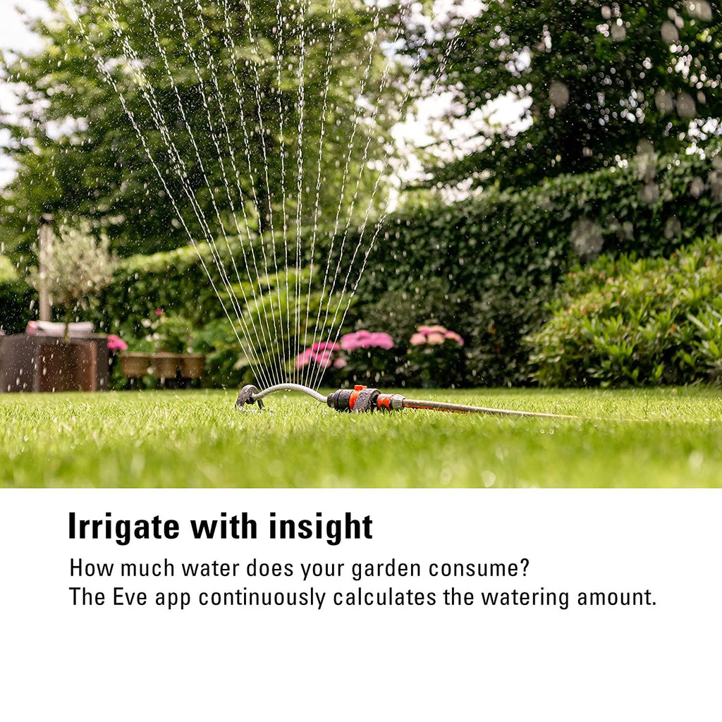Eve Aqua – Smart Water Controller for Apple Home app or Siri, irrigate Automatically with schedules, Easy to use, Remote Access, no Bridge, Bluetooth, Thread, HomeKit