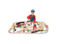 Melissa &amp; Doug Deluxe Wooden Railway Train Set (130+ pcs)