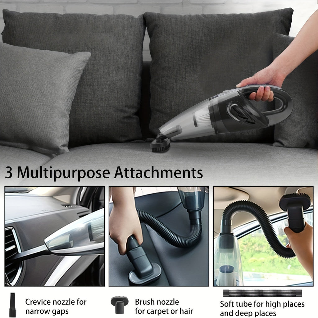 Handheld Vacuum Cleaner, Cordless Rechargeable Lightweight Portable Mini Hand Vac With Powerful Cyclonic Suction For Wet Dry Car Pet Hair Home Use