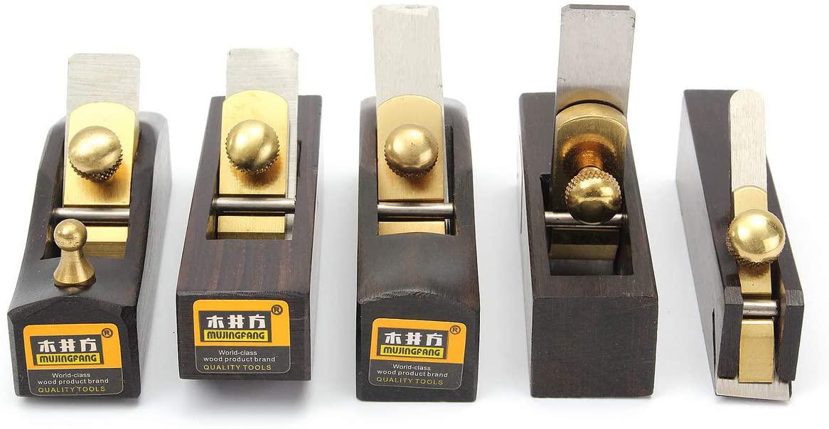 ZHENWOCAI 5 pcs Set DIY Mini Hand Planes Carpentry Carpenter Ebony Joinery WoodworTools New