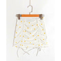 elegant floral embroidery skirt