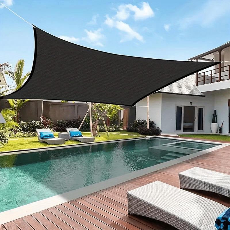 Sun Shade Cloth, Dense Shading Heat Insulation Net, Shading Cloth, Sun And Snow Protecting For Balcony, Courtyard, RV Camping, Black