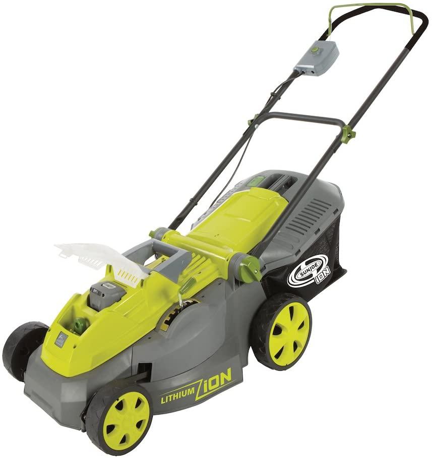 Sun Joe iON16LM 40-Volt 16-Inch Brushless Cordless Lawn Mower, Kit (w/4.0-Ah Battery + Quick Charger), ION16LM