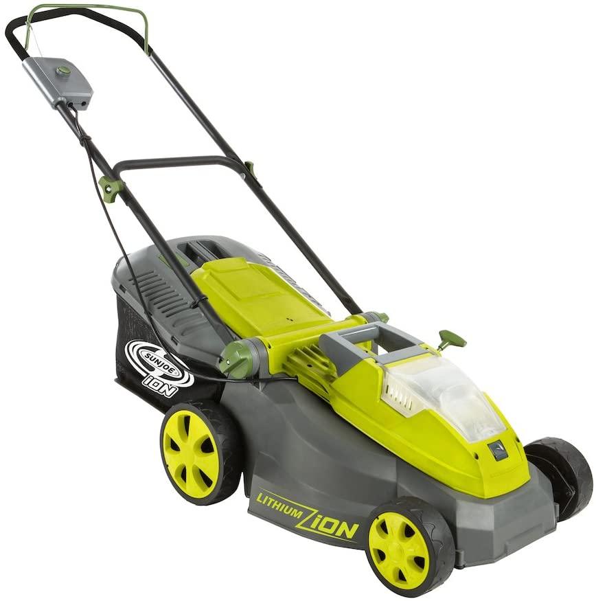 Sun Joe iON16LM 40-Volt 16-Inch Brushless Cordless Lawn Mower, Kit (w/4.0-Ah Battery + Quick Charger), ION16LM
