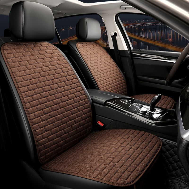 Car Seat Cover Front Set Choose Flax Car Seat Protector Cushion Linen Fabric Car Accessories Universal Size Car Seat Cushion