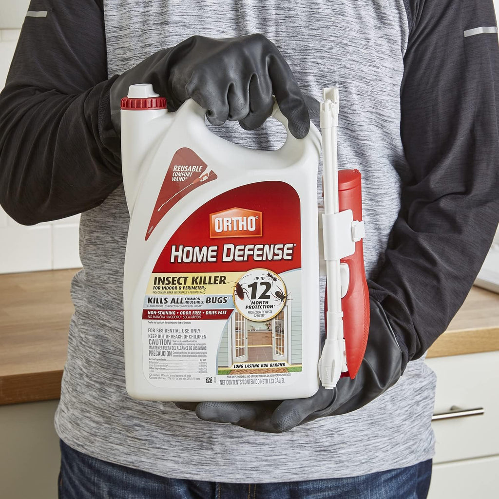 Ortho Home Defense Insect Killer for Indoor &amp; Perimeter2 and Refill Bundle: Long Lasting Bug Barrier, Kills Ants, Roaches, Spiders, 1 gal.