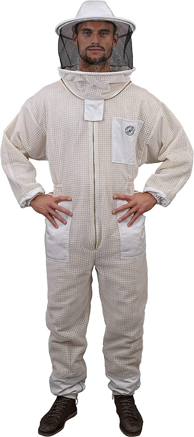 Humble Bee 420 Aero Beekeeping Suit with Round Veil, XXXL, Summer Beige