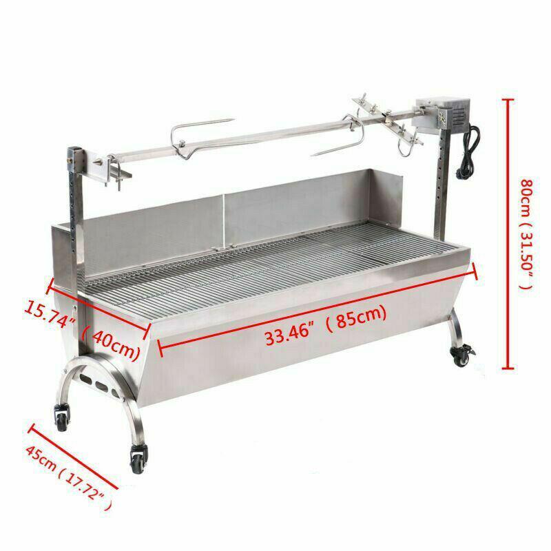Lar Steel Roaster Rotisserie BBQ CooPig Lamb Chicken BBQ Party