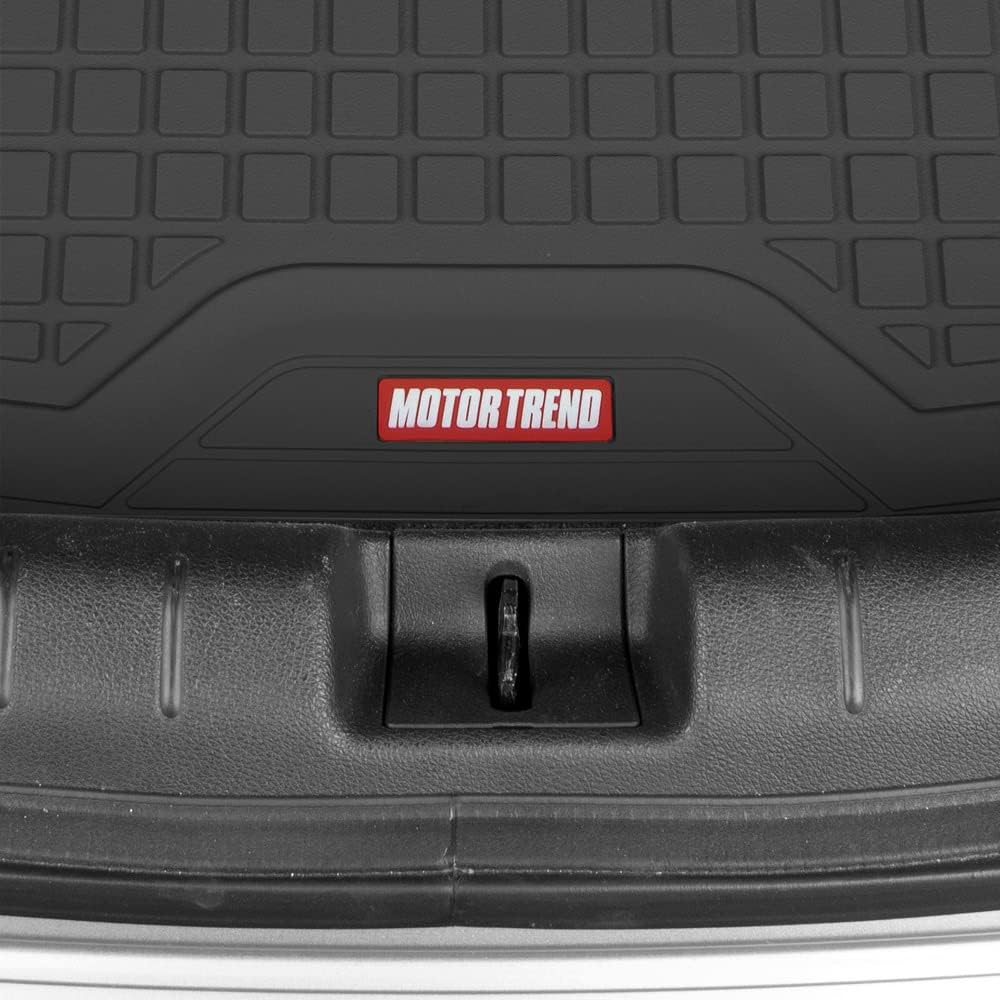 Motor Trend Premium FlexTough All-Protection Cargo Mat Liner – w/Traction Grips &amp; Fresh , Heavy Duty Trimmable Trunk Liner for Car Truck SUV, Black (OF-985-BK)