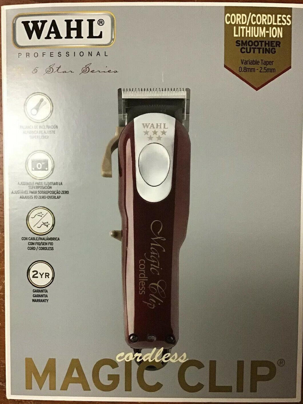 Wahl 5 Star  Clip Cordless Professional Hair Clipper 8591L New