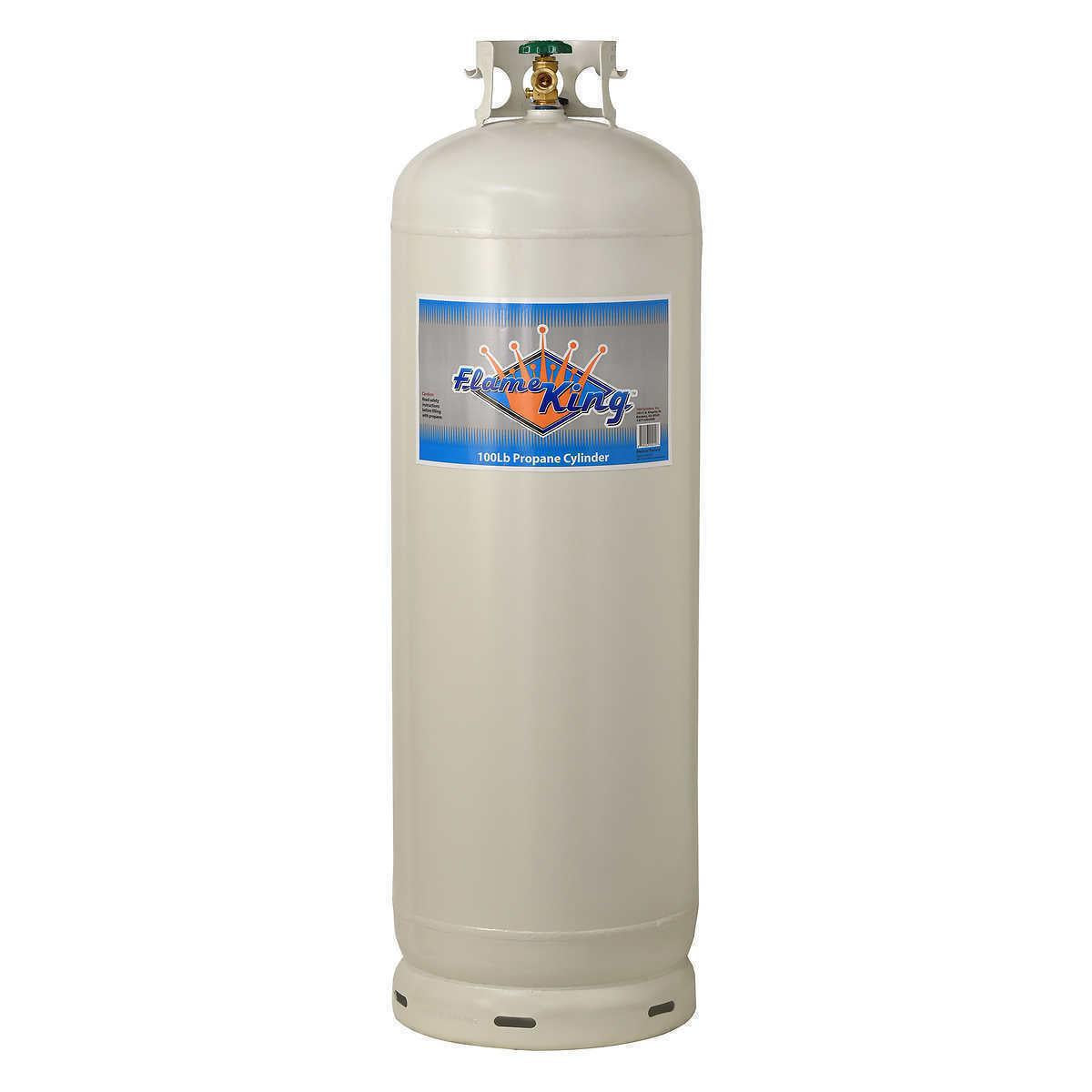 100 lb Empty Steel Propane Cylinder Tank with POL Valve Outdoor Grill
