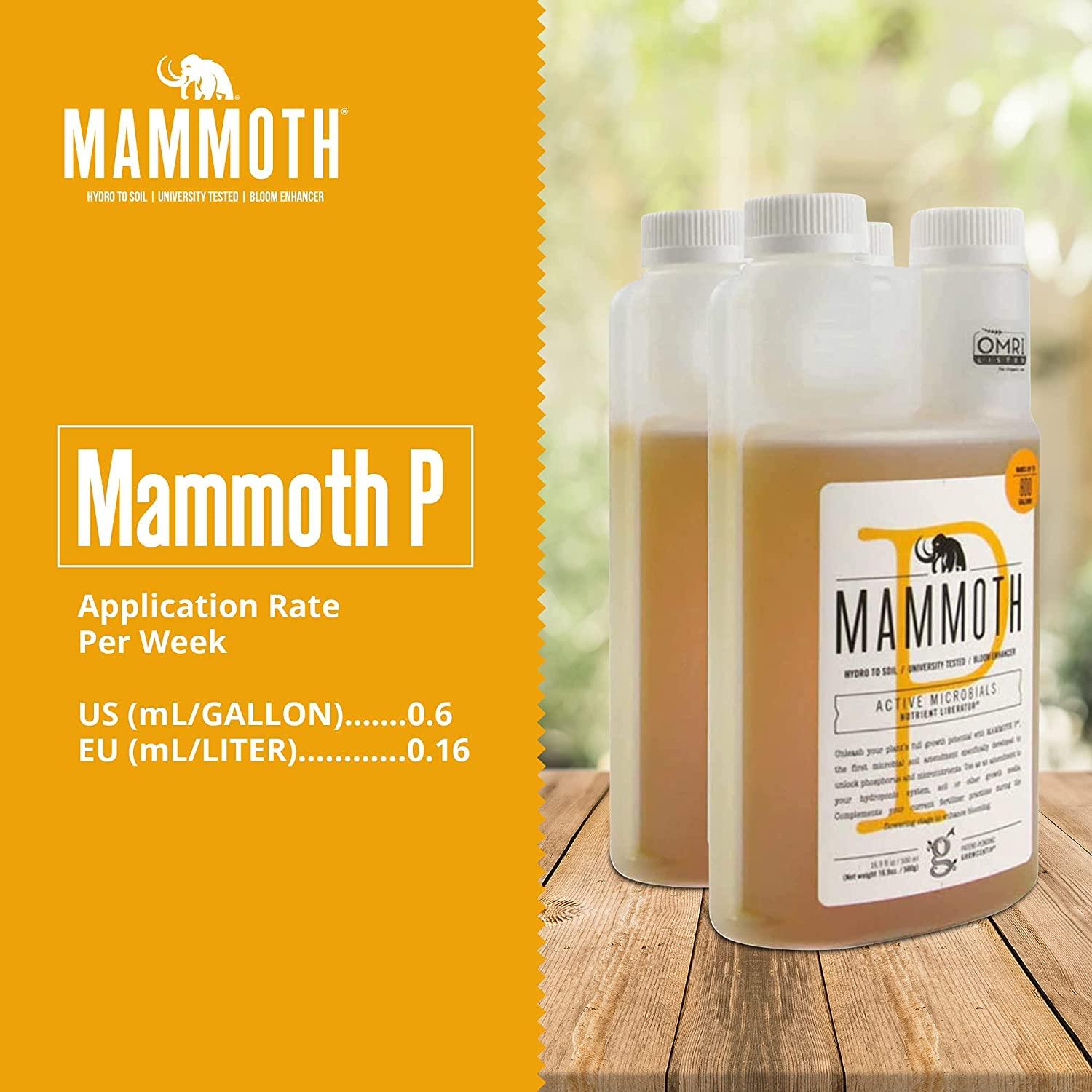 Mammoth P Bloom Booster & Enhancer - Plant Nutrients for Increased Growth & Yield (500 Milliliters)