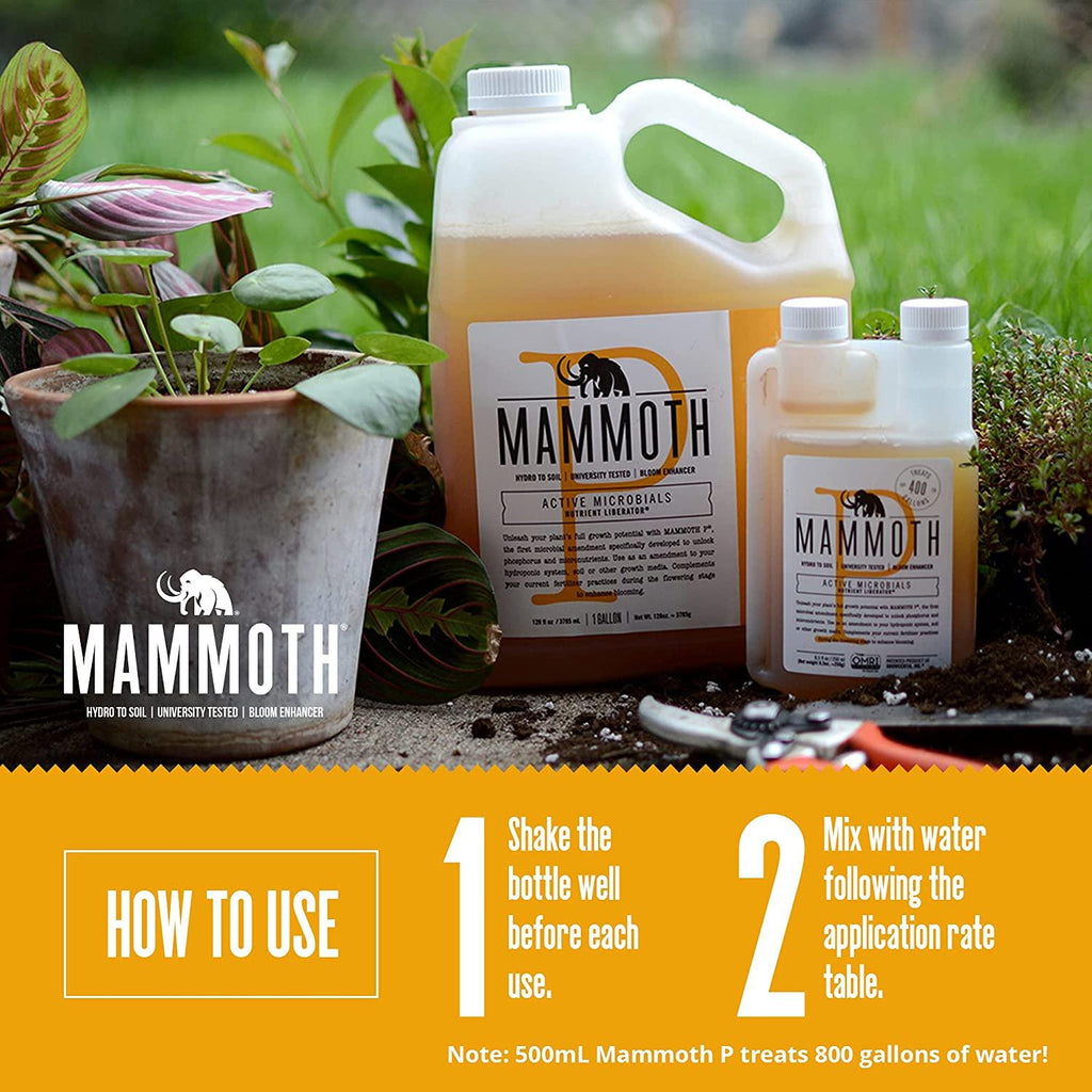 Mammoth P Bloom Booster & Enhancer - Plant Nutrients for Increased Growth & Yield (500 Milliliters)