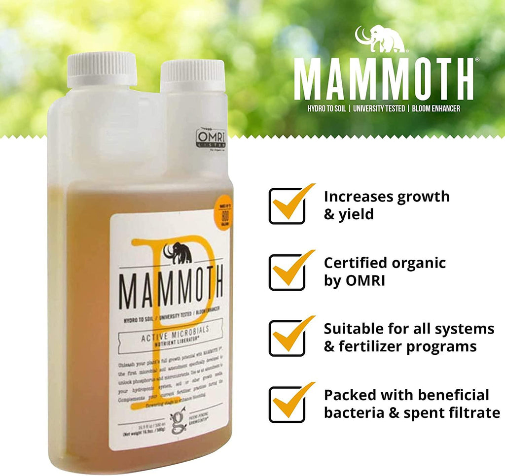 Mammoth P Bloom Booster & Enhancer - Plant Nutrients for Increased Growth & Yield (500 Milliliters)