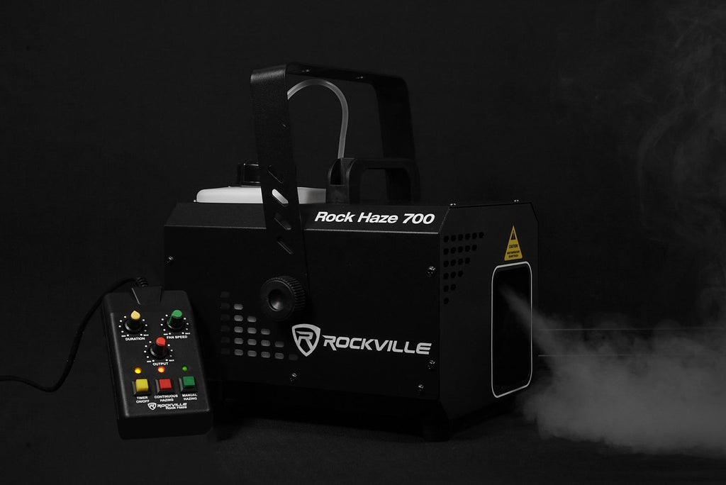 Rockville ROCKHAZE 700 CFM DMX Water Based DJ/Club Haze Machine+(3) Gal Fluid