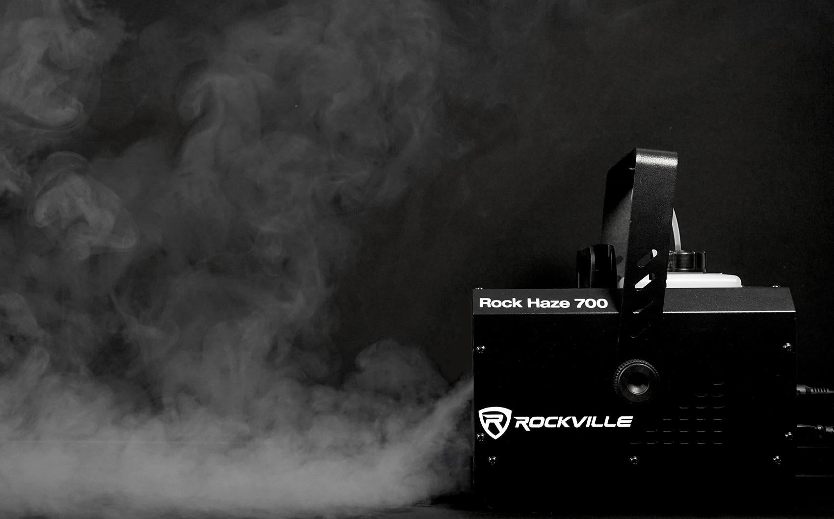 Rockville ROCKHAZE 700 CFM DMX Water Based DJ/Club Haze Machine+(3) Gal Fluid