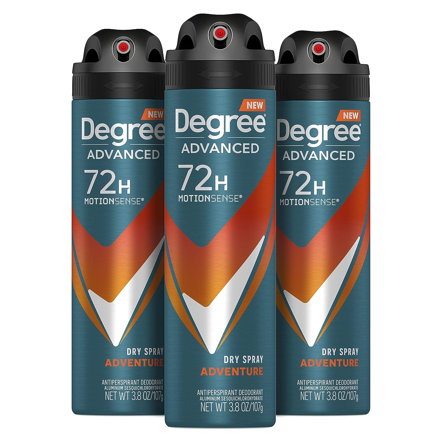 Degree Men Advanced Antiperspirant Deodorant Dry Spray Adventure 72-Hour Sweat and Odor Protection Deodorant For Men With MotionSense Technology 3.8 oz