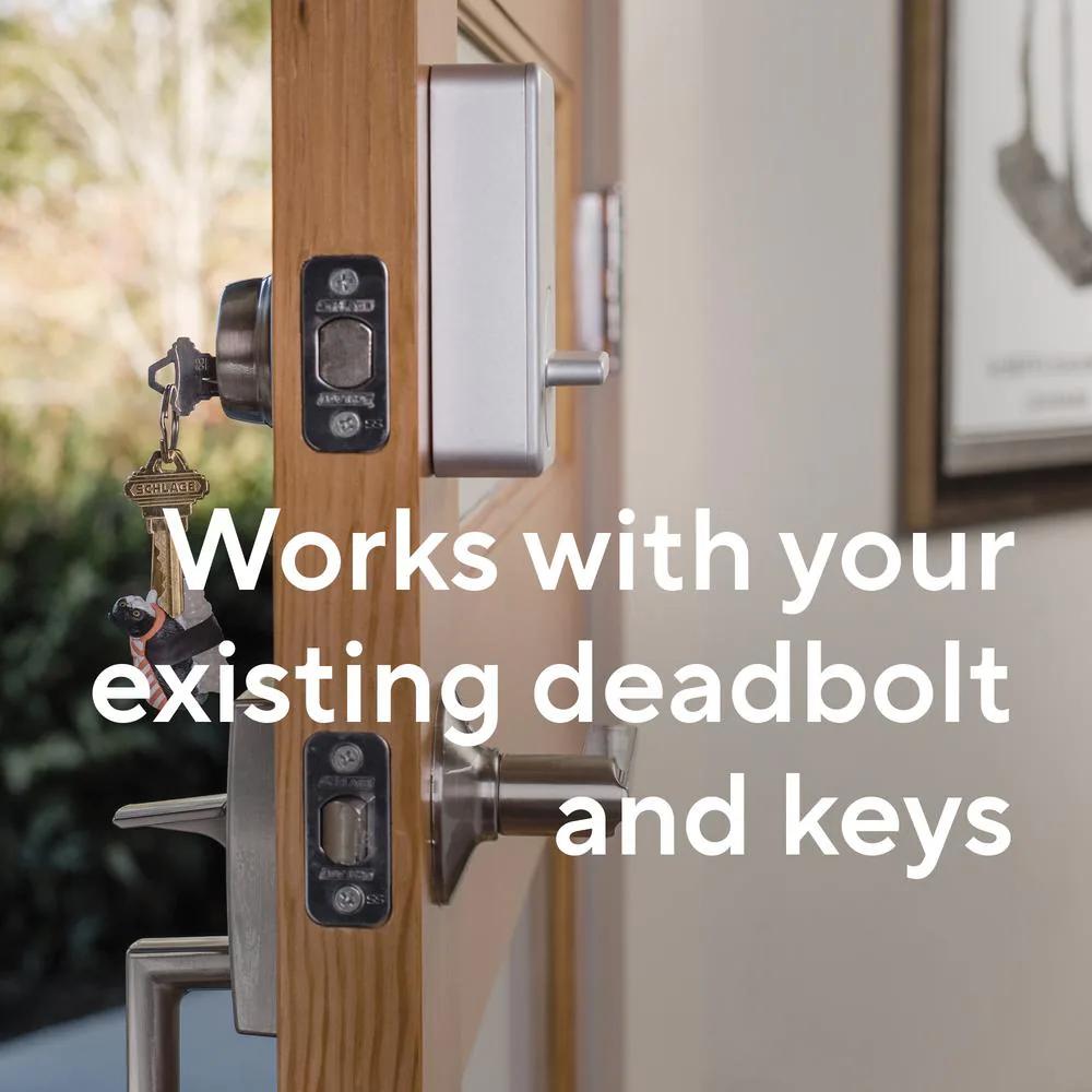 Single Cylinder Deadbolt Smart Lock, WiFi and Bluetooth Enabled Deadbolt, Works with  Alexa