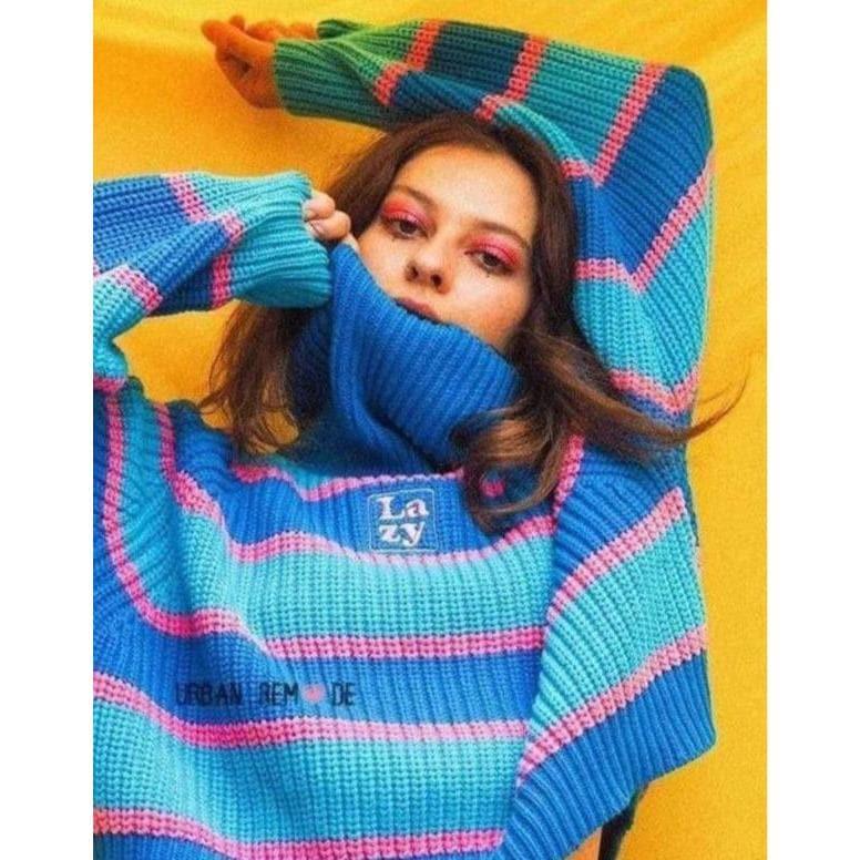 embroidered turtleneck sweater