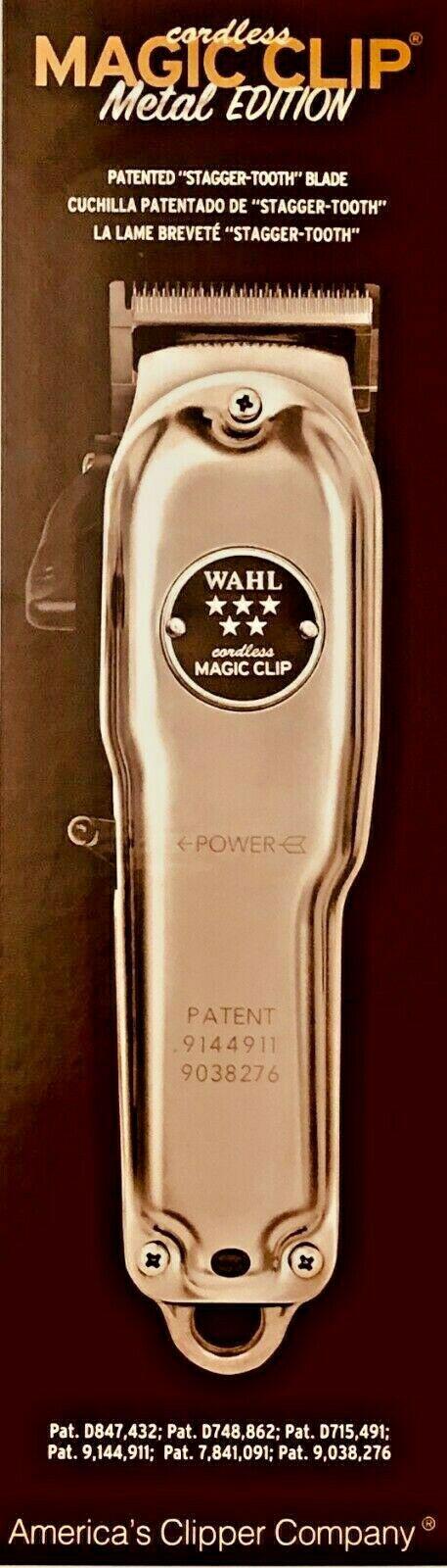 WAHL CORD/CORDLESS  CLIP METAL EDITION 90 MIN RUN TIME # 8509 NEW!