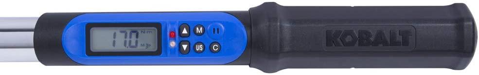 Kobalt 856838 3/8-Inch Drive 5-100 Foot-Pound Programmable Electronic Torque Wrench with Torque-Angle