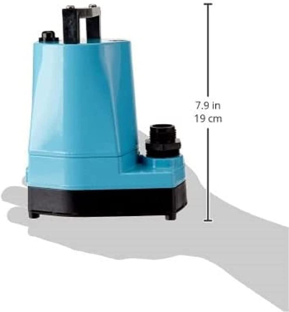 Little Giant 5-MSP 115-Volt, 1/6 HP, 1200 GPH Aluminum Manual Utility Pump, 10-Ft. Cord, Blue, 505000