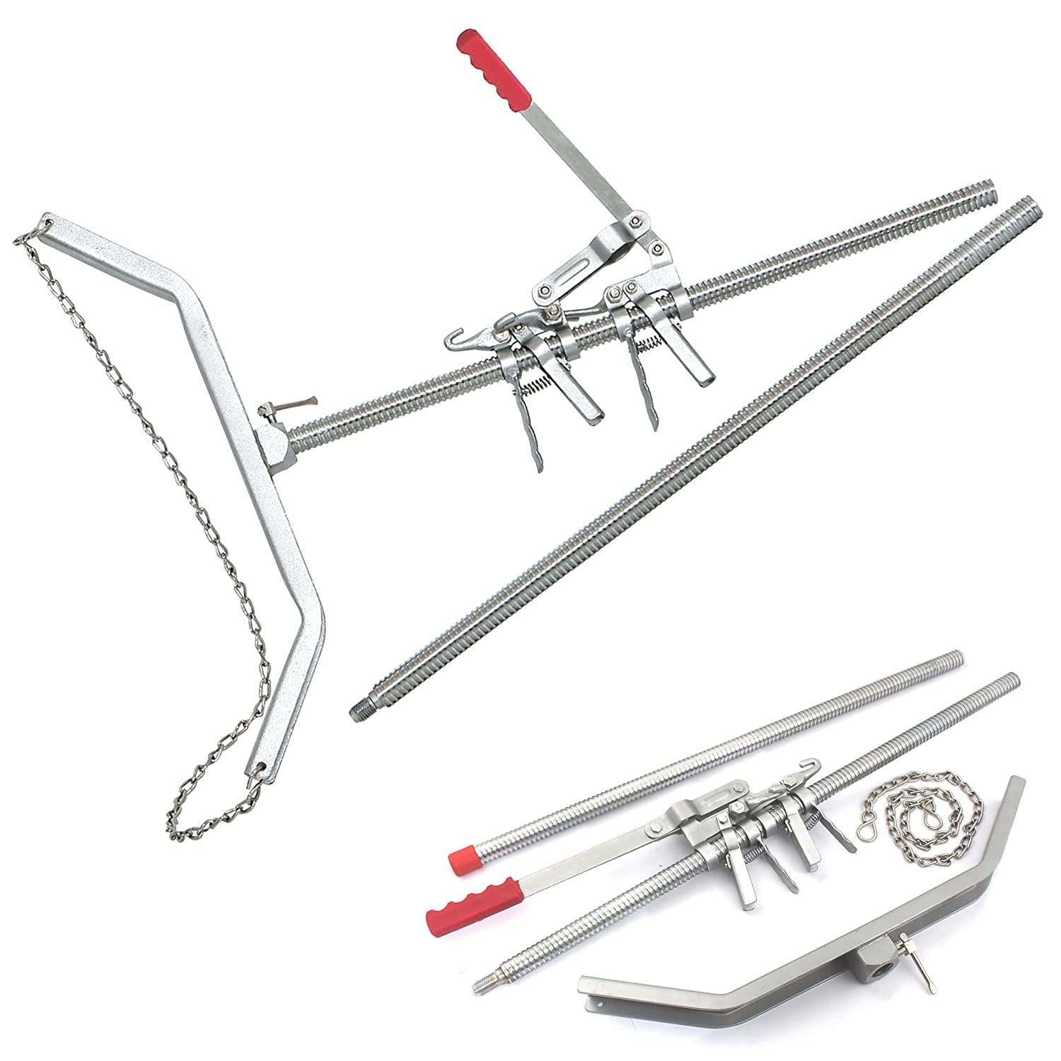 WellnessD'Light  Steel Calf Puller Calving Durable Ratchet Delivery Cattle Birthing Veterinary Instruments by WDL, Silver, 65 inches