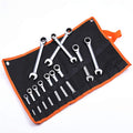 HHyyHome 12pcs Hexagon Ratchet Wrench Set 8-19MM Metric Double End Spanner Chrome Vanadium Steel Hand Tool Repair Kit