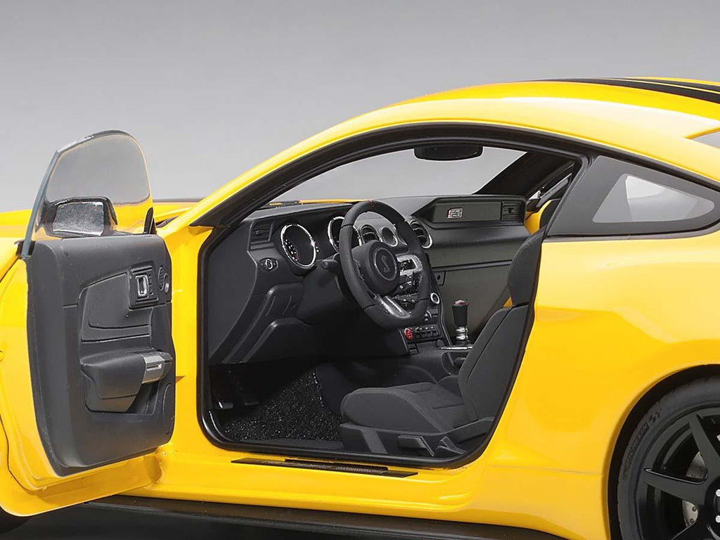Ford Mustang Shelby GT-350R Triple Yellow with Black Stripes 1/18 Model Car by Autoart