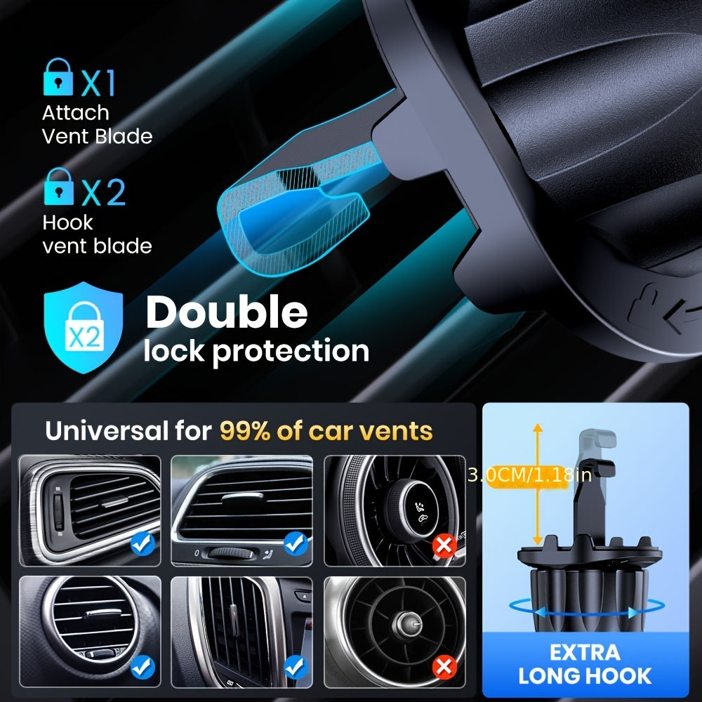 Big Phones &amp; Thick Cases? No Problem! Car Air Vent Phone Mount - The Ultimate Hands-Cell Phone Holder!