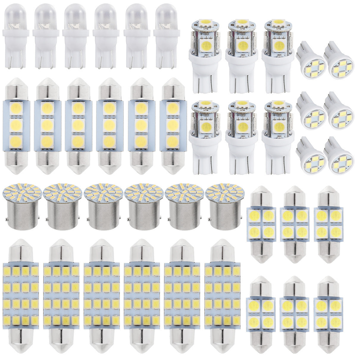 42PCS Xenon White SMD LED Bulb - 6000K Interior Light Bulbs for Cars, RVs &amp; Trunks - T10 Reading Light