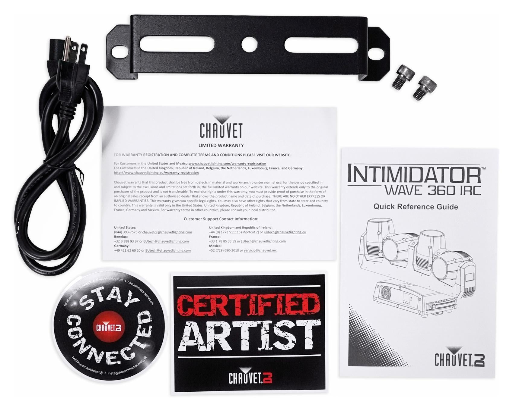 Chauvet Intimidator Wave 360 IRC (4) Moving Rotating Heads+LED Fogger+Controller