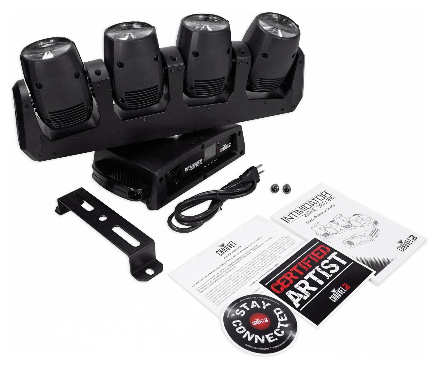 Chauvet Intimidator Wave 360 IRC (4) Moving Rotating Heads+LED Fogger+Controller