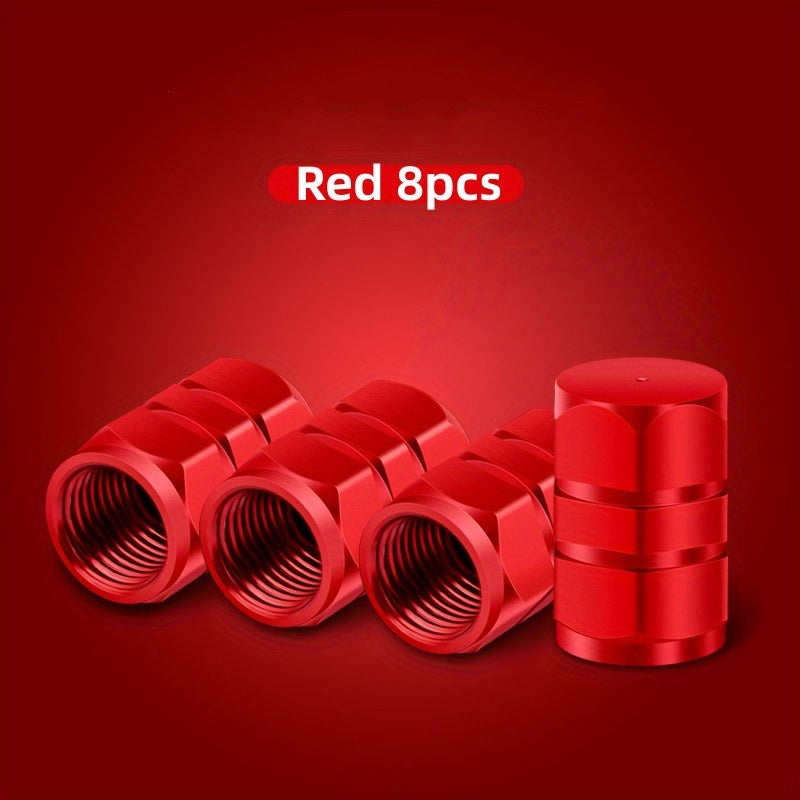 4/8pcs Aluminum Alloy Tire Valve Caps - Dustproof &amp; USA AIR Compatible - For Cars, Motorcycles &amp; Trucks
