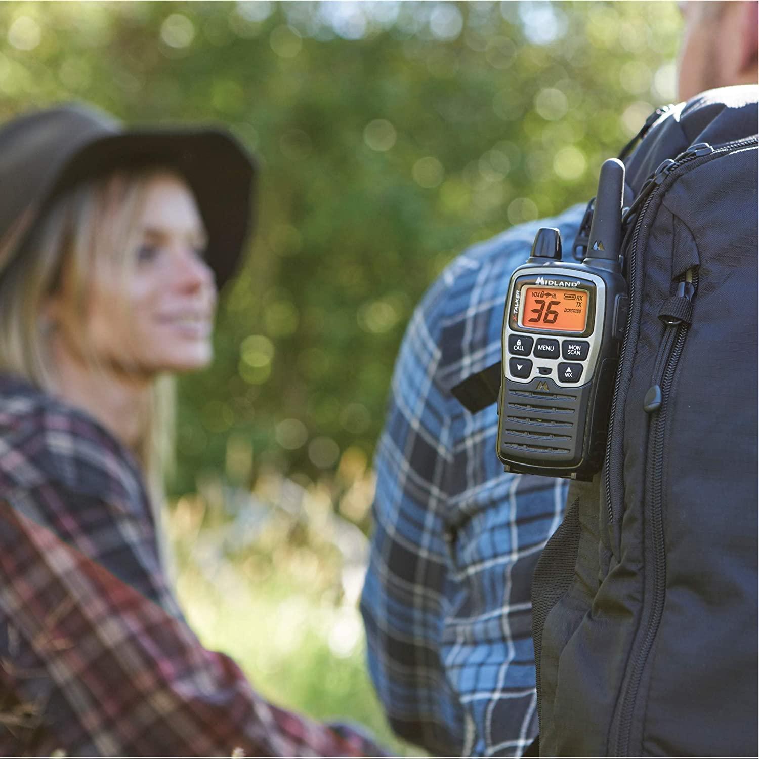 Midland T71VP3 36  FRS Two-Way Radio - Up to 38 Mile RanWalkie Talkie - Black/Silver (Pack of 6)