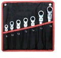 CHENTAOMAYAN Hardware Car Repair Hand Tools Set Ratchet Wrench Fast Ratchet Repair Wrench Multifunction Set Auto Maintenance Tire Removal Sleeve Tool Tool Kits (Color : 7pcs)