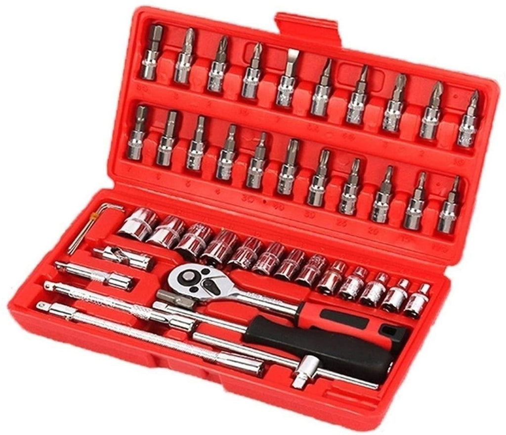 CHENTAOMAYAN Hardware Car Repair Hand Tools Set Ratchet Wrench Fast Ratchet Repair Wrench Multifunction Set Auto Maintenance Tire Removal Sleeve Tool Tool Kits (Color : 7pcs)