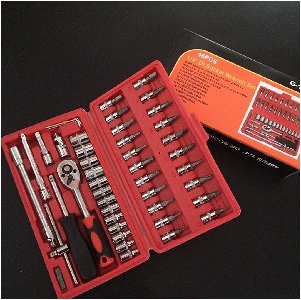 CHENTAOMAYAN Hardware Car Repair Hand Tools Set Ratchet Wrench Fast Ratchet Repair Wrench Multifunction Set Auto Maintenance Tire Removal Sleeve Tool Tool Kits (Color : 7pcs)
