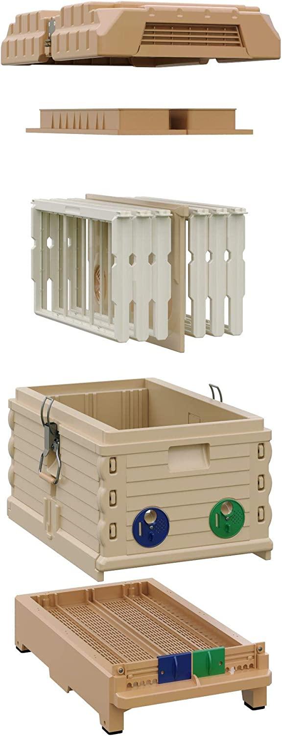Apimaye Insulated 7 Frame Langstroth Nucleus Bee Hive Nuc Queen Castle