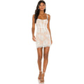 lace spaghetti strap mini dress