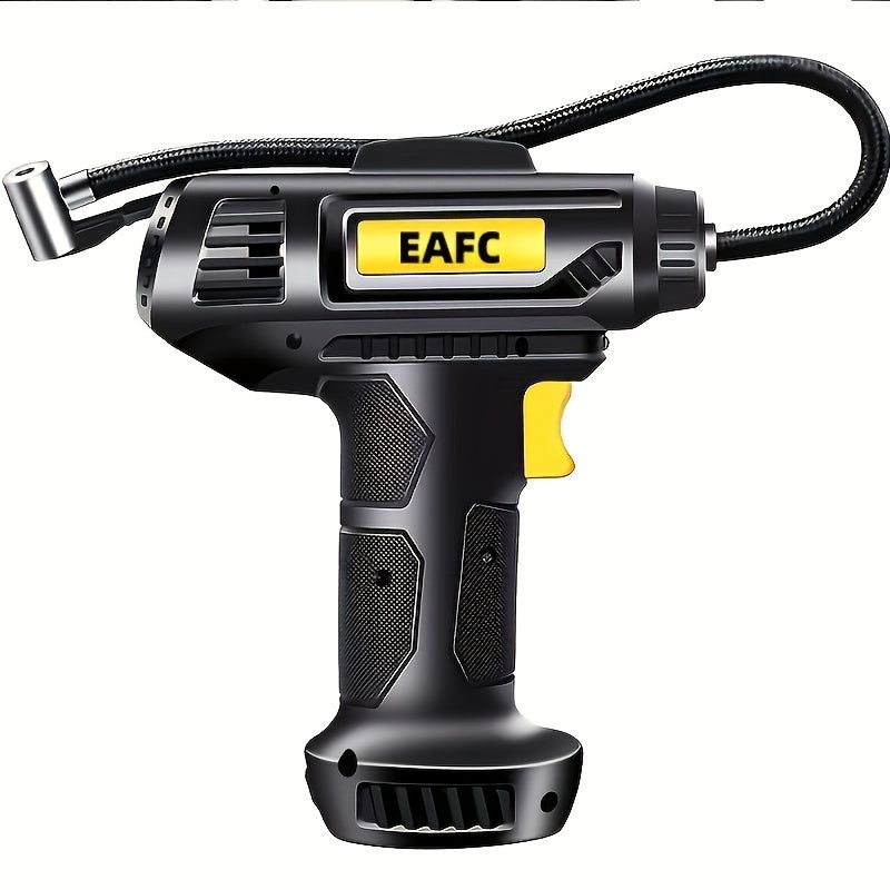 Portable Air Compressor: 150PSI Cordless Car Tire Inflator Pump With Pressure Gau&amp; Light - Perfect For Cars, Motorcycles &amp; Bicycles!