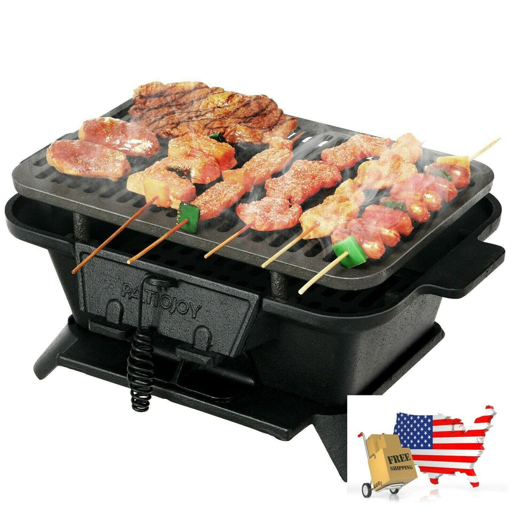 Heavy Duty Cast Iron Tabletop BBQ Grill Stove for Camping Picnic
