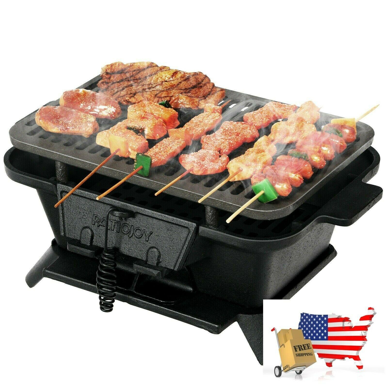Heavy Duty Cast Iron Tabletop BBQ Grill Stove for Camping Picnic
