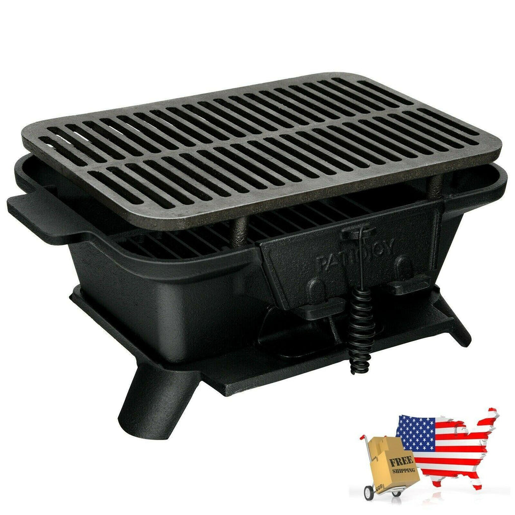 Heavy Duty Cast Iron Tabletop BBQ Grill Stove for Camping Picnic
