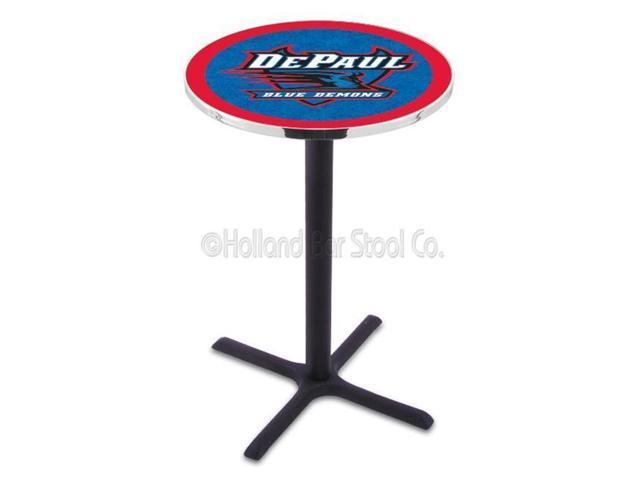 L211B36DePaul 36 In. Black Wrinkle Depaul Pub Table
