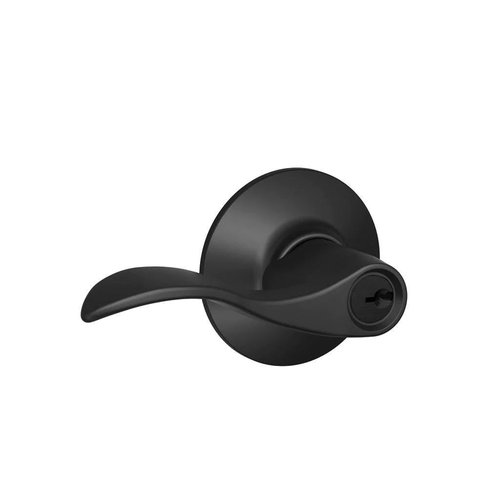 Accent Matte Black Keyed Entry Door Lever