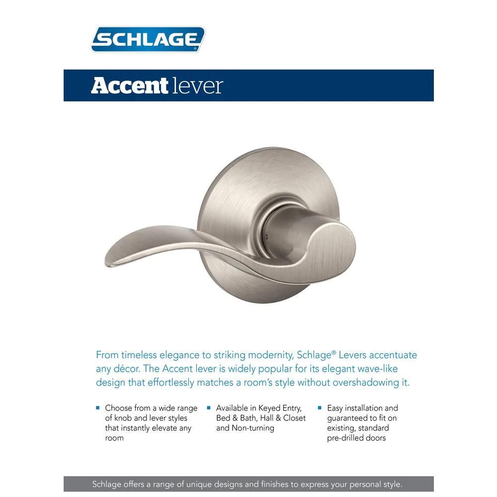 Accent Matte Black Keyed Entry Door Lever