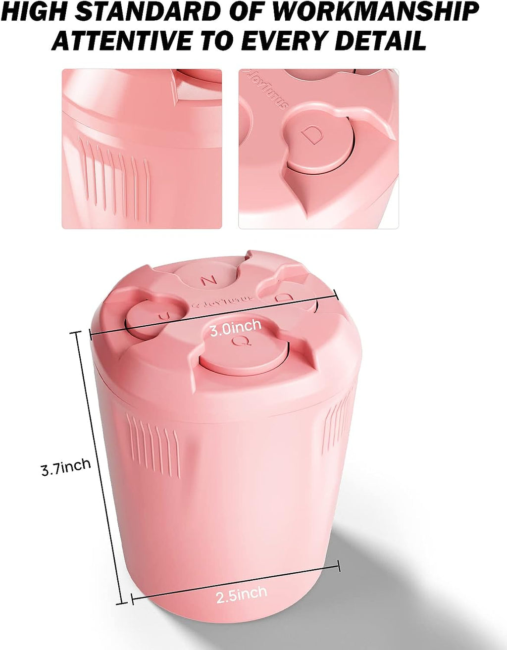 JOYTUTUS Coin Holder for Car, High Capacity Coin Holder, Universal Car Coin Holder for Cup Holder, Change Holder Compatible with Most Car Trucks Accessories, Sort Penny, Quarter, Dime, Nickels (Pink)