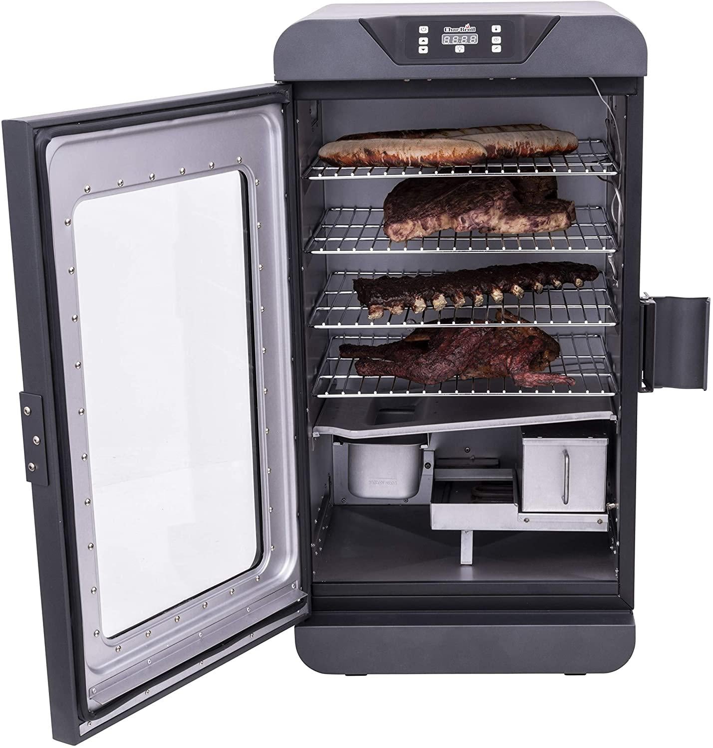 19202101 Deluxe Black Digital Electric Smoker, Large, 725 Square Inch