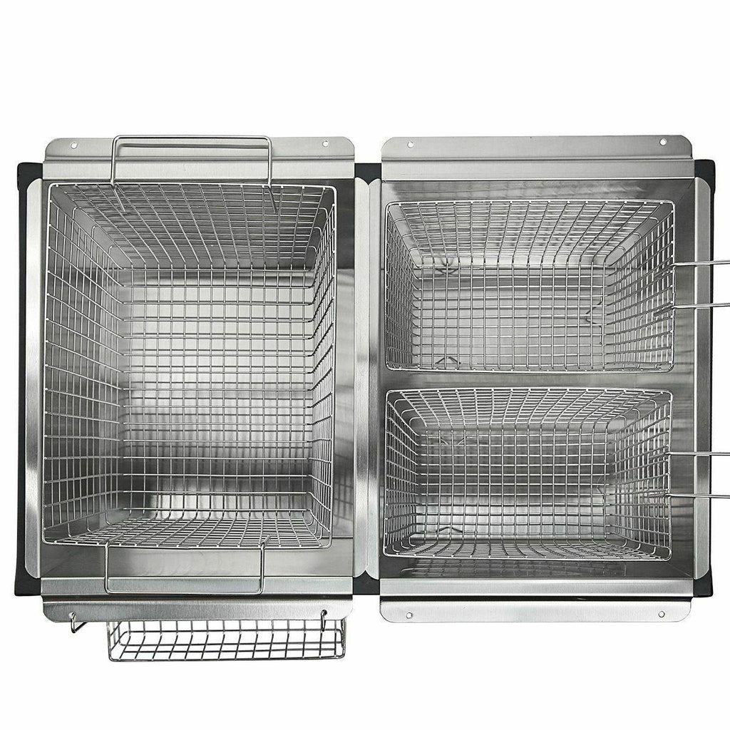 Propane LPG Camping Stove 2 Burner basket Gas Double Deep Fryer Cooker Outdoor